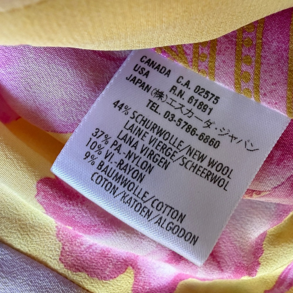 Escada Tweed Blazer Womens 36 Multi Pink Fringed Wool Silk Lined Jacket - Picture 12 of 16